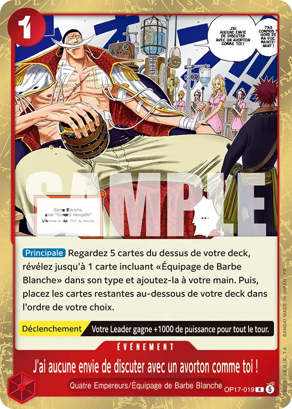 J'ai aucune envie de discuter avec un avorton comme toi ! (OP17-019)