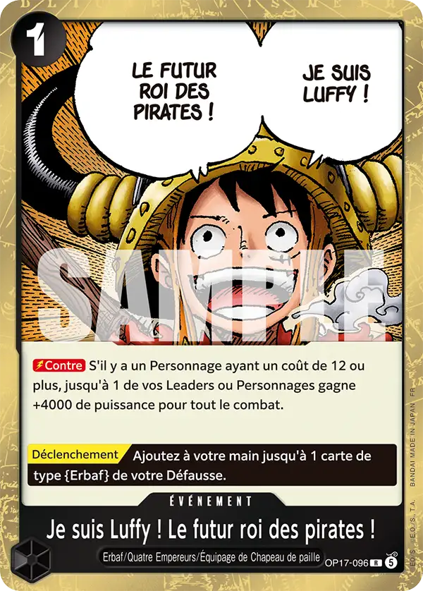 Je suis Luffy ! Le futur roi des pirates ! (OP17-096)